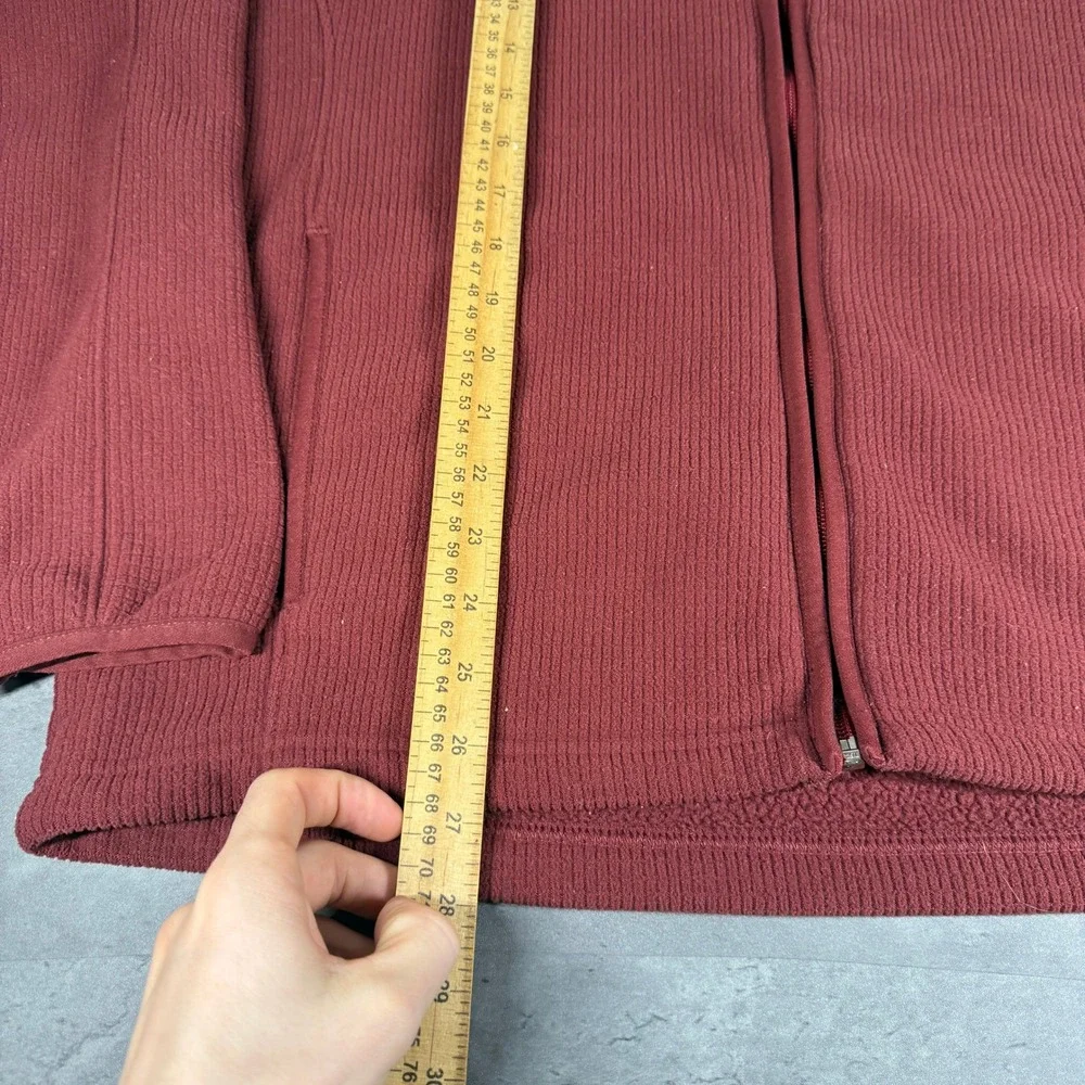 North Face Jacket Mens Large Burgundy Maroon Full Zip‎ Apex Bionic Grid Fleece